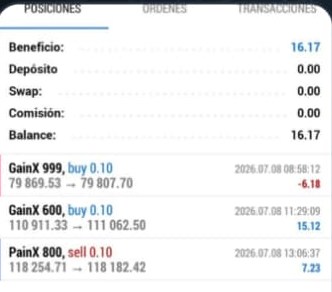 Posiciones MT5: beneficio 16.17